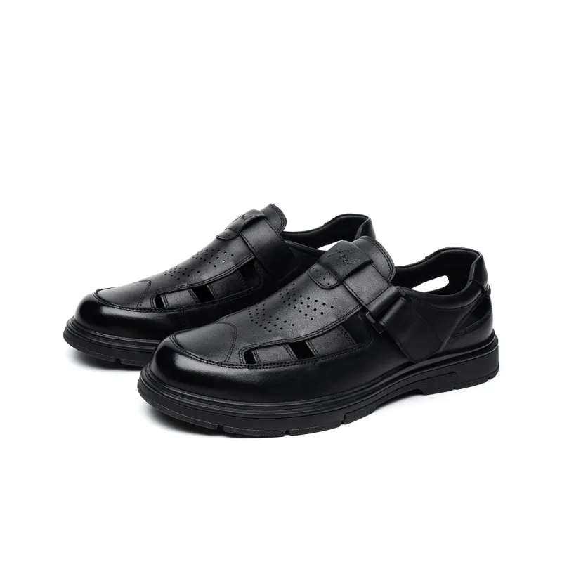 FED Men's Casual Shoes Men Low Top Black-2