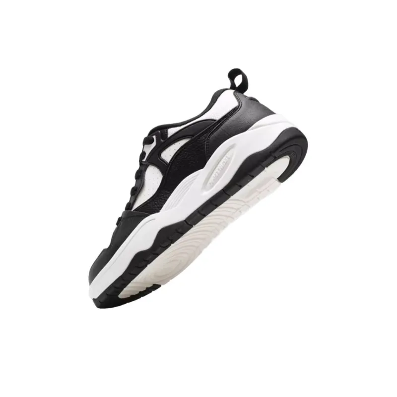 XTEP Anti-Slip And Wear-Resistant Lightweight Low-Top Skateboard Shoes Men's Black Sail White-2