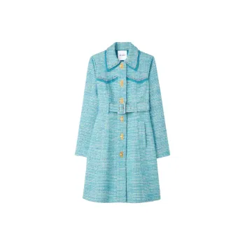 St. John Belted Tweed Coat
