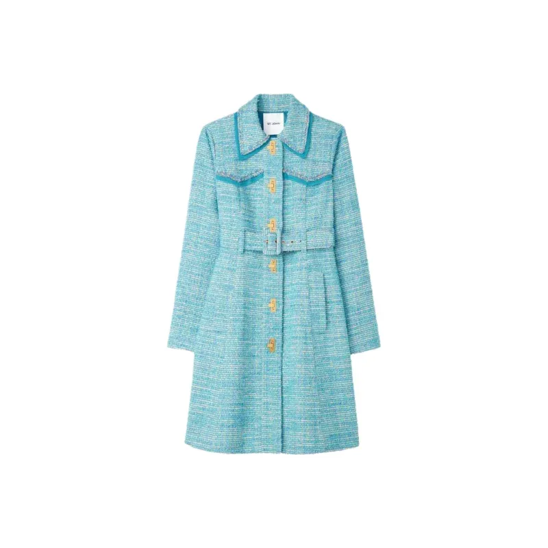 St. John Belted Tweed Coat-0