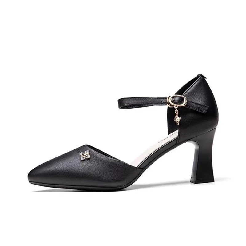 Spider King Block Heel High Heels Women's-5