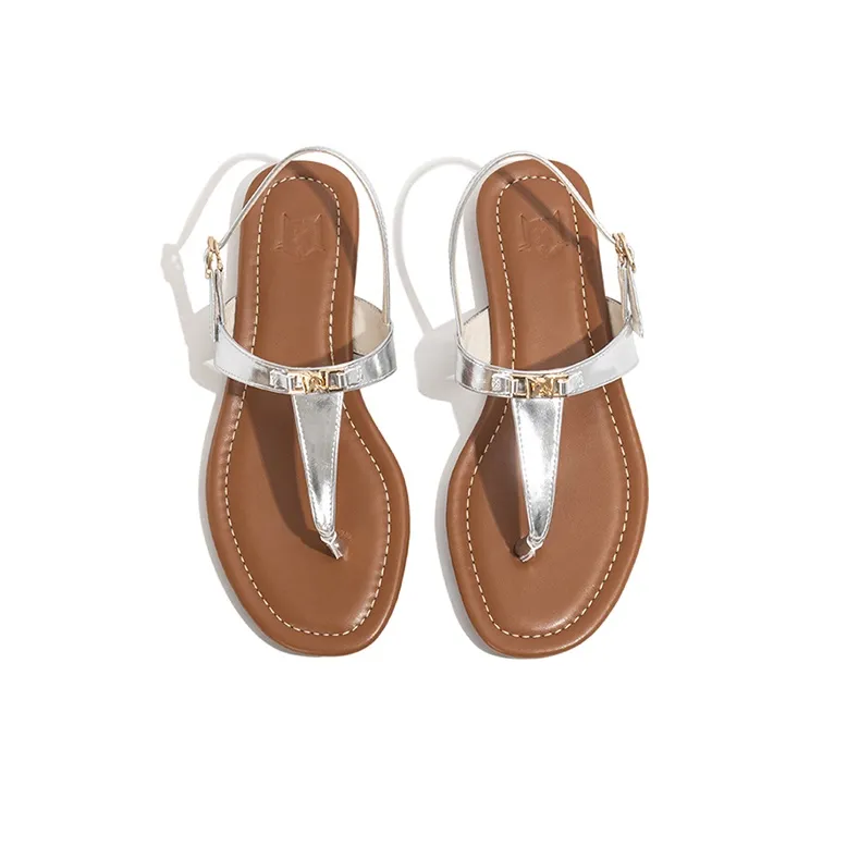 Old Meow One Strap Sandals Women's Silver-4