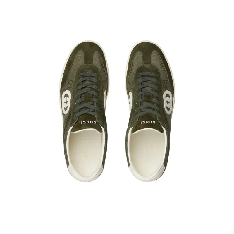 GUCCI G75 Low Top Skateboard Shoes Men's Green-3