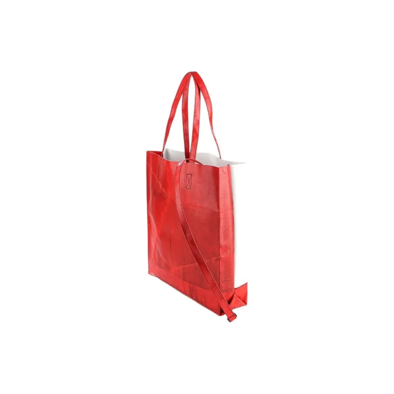 FREITAG Polyester Tote Bag, Shopping Bag, Shoulder Bag, Handbag Unisex Red & White-2