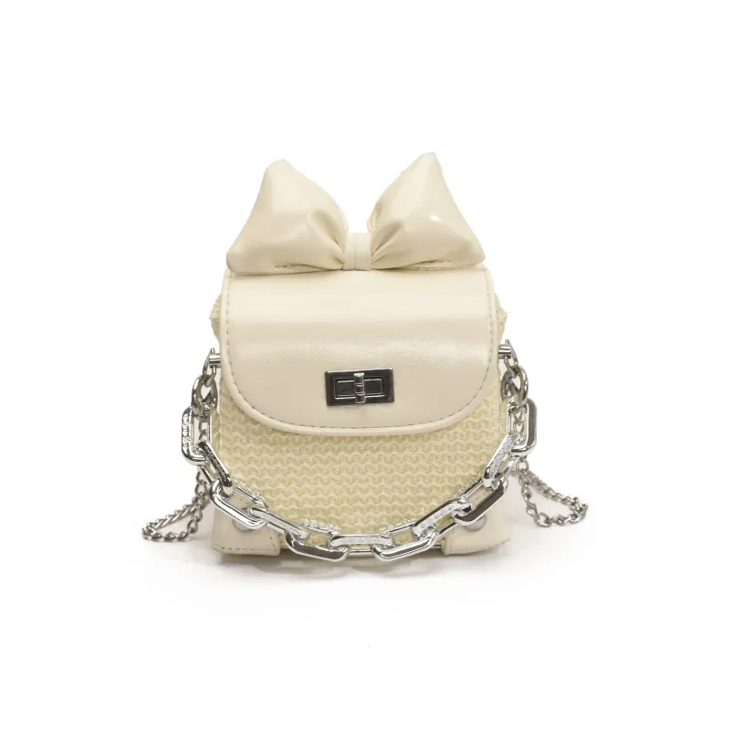 RIVMIND PU Handbag Women's White/Pink/Yellow-1