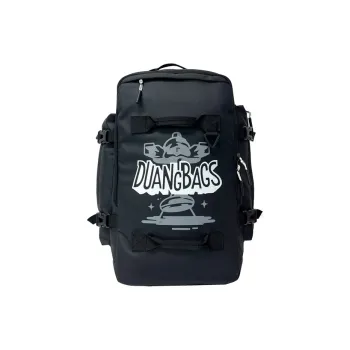 Meow In The Grass PU Backpack Unisex Black White Letter/Black Pink Letter/Black Blue Letter/Black Green Letter