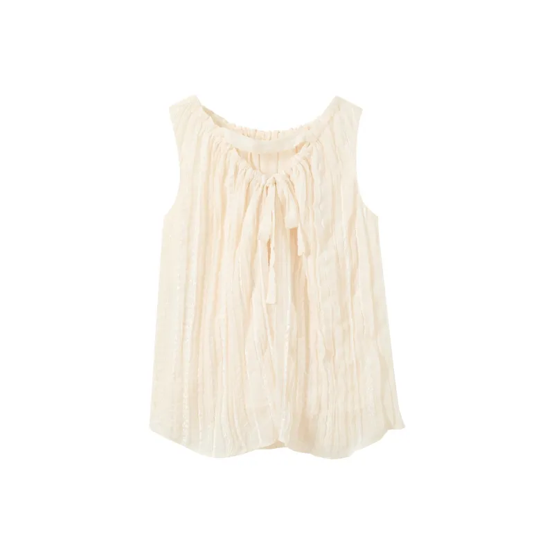 3COLOUR Chiffon Shirts Women's Ecru-1