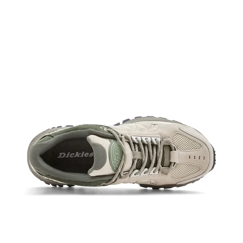 Dickies Vintage Minimalist Style Platform Low Top Chunky Sneakers Men's Dark Green Beige-2