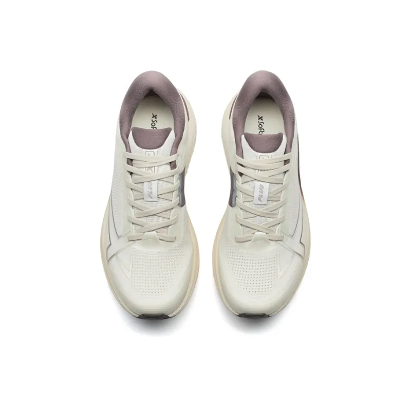 XTEP 2000km PLUS Running Shoes Men Low Top Off White Gray, Cool Tea Brown-3