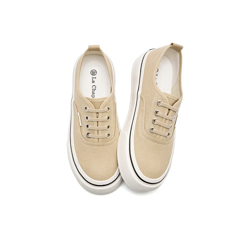 La Chapelle Low Top Skateboard Shoes Women's Apricot-1