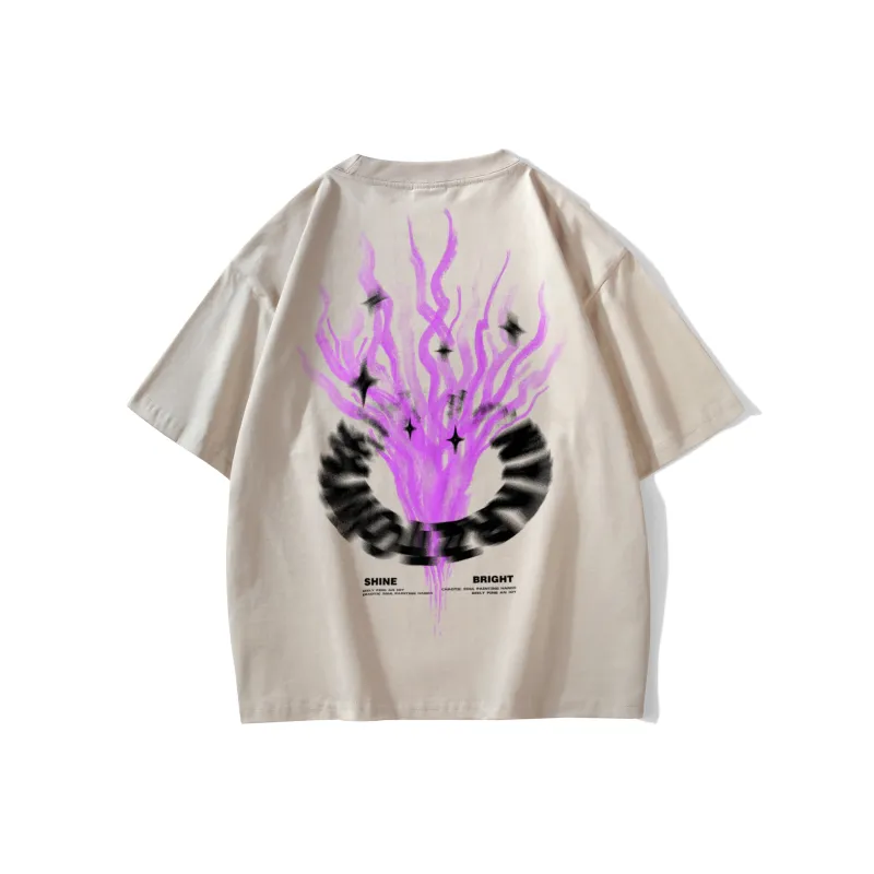 TONYKRZ T Shirts Unisex Light Beige Apricot-1