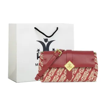 MACK JODAER Synthetic Leather Shoulder Bag Women's Burgundy