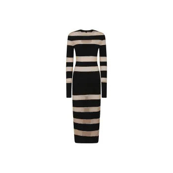 NORMA KAMALI Long Sleeved Dress Women's Black