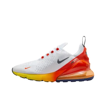 Nike Air Max 270 Anti Slip Wear Resistant Low Top Running Shoes Unisex White Red