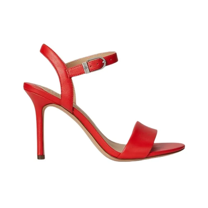 LAUREN RALPH LAUREN Gwen One Strap Sandals 9cm Women's Red-1