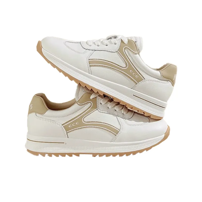 Spider King Low Top Casual Shoes Women's Beige Apricot-3