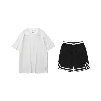 LiNing Casual Sportswear Unisex White+Black