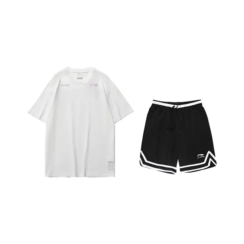 LiNing Casual Sportswear Unisex White+Black-0