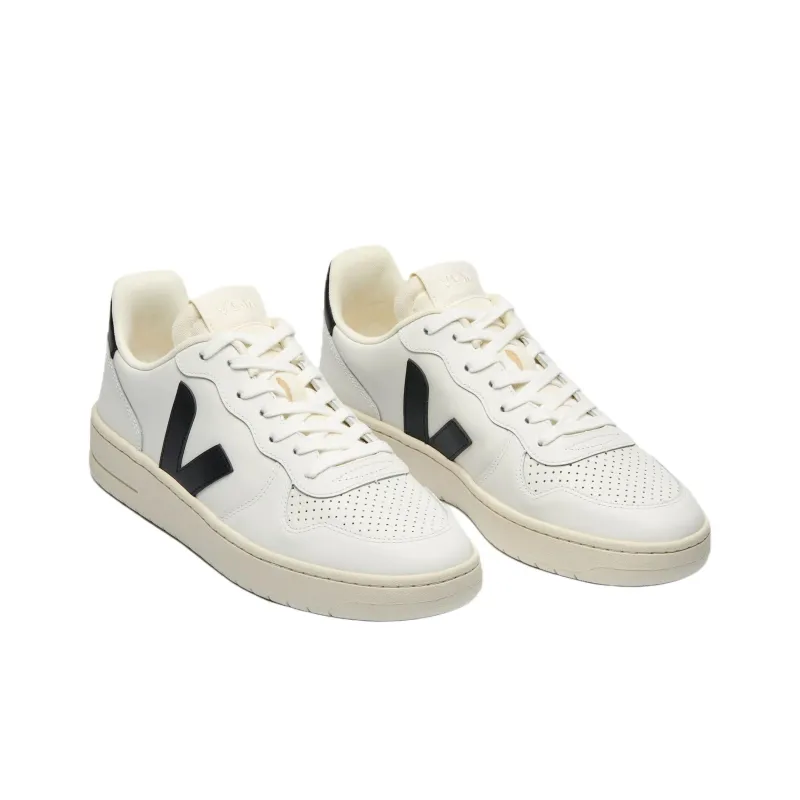 VEJA V 10 Low Top Skateboard Shoes Unisex White-3