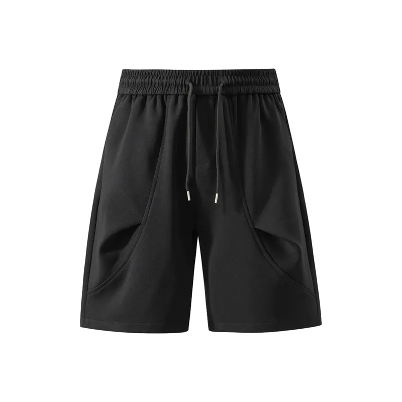 Casual Versatile American Vintage Design Genderless Sports Five Quarter Shorts Unisex-2