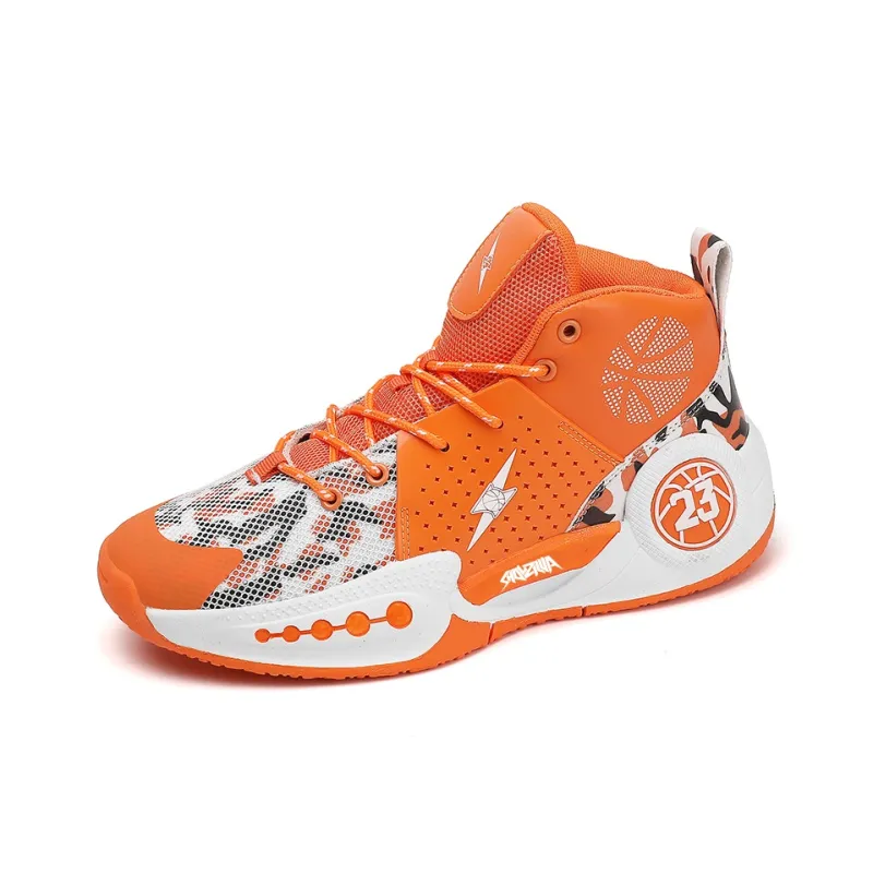 Animal Claws Shock Absorbers Slip Resistant Breathable Mid Top Basketball Shoes Unisex-1