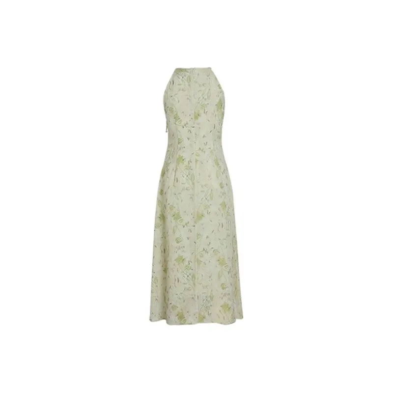 HDFULERN Slip Dresses Women's Green-1