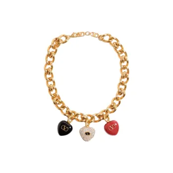 Valentino Metal Necklaces Unisex Gold