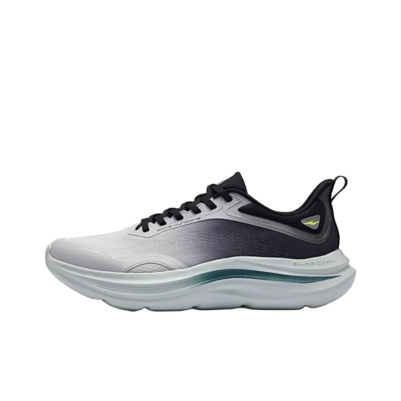Erke Cloud Motion Anti Slip Wear Resistant Low Top Training Sprint Running Shoes Men's Black Gray-0
