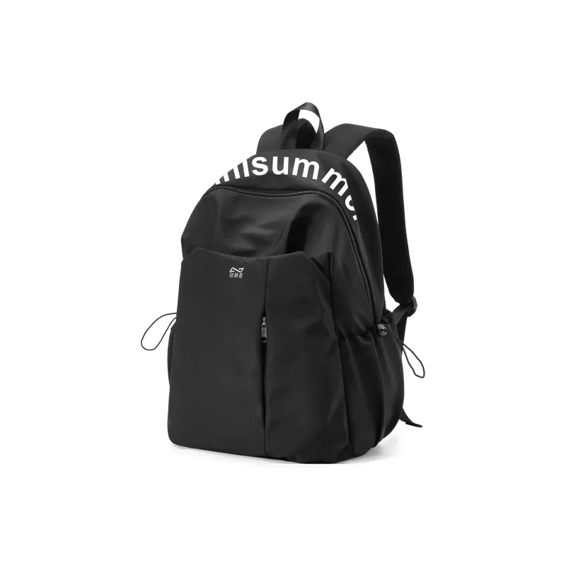 KEYSTREET Fabric Backpack Laptop Backpack Tubas Unisex Black/Ecru/Green/Blue/Burgundy-48