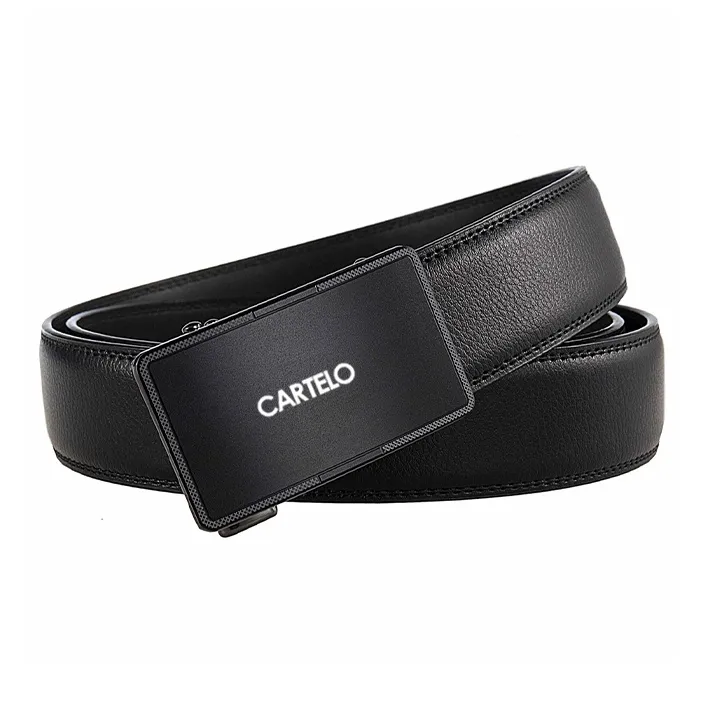 CARTELO Cow Leather Belts Men's 3.5cm-1