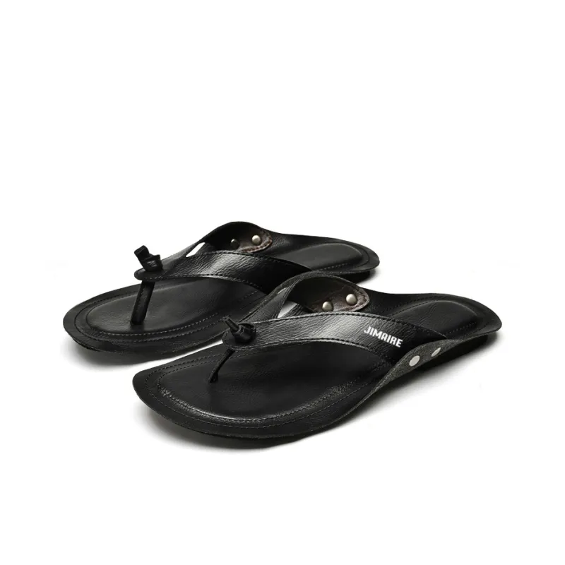 King Jinmai Rubber Sole Stitching Flip Flops Men's-2