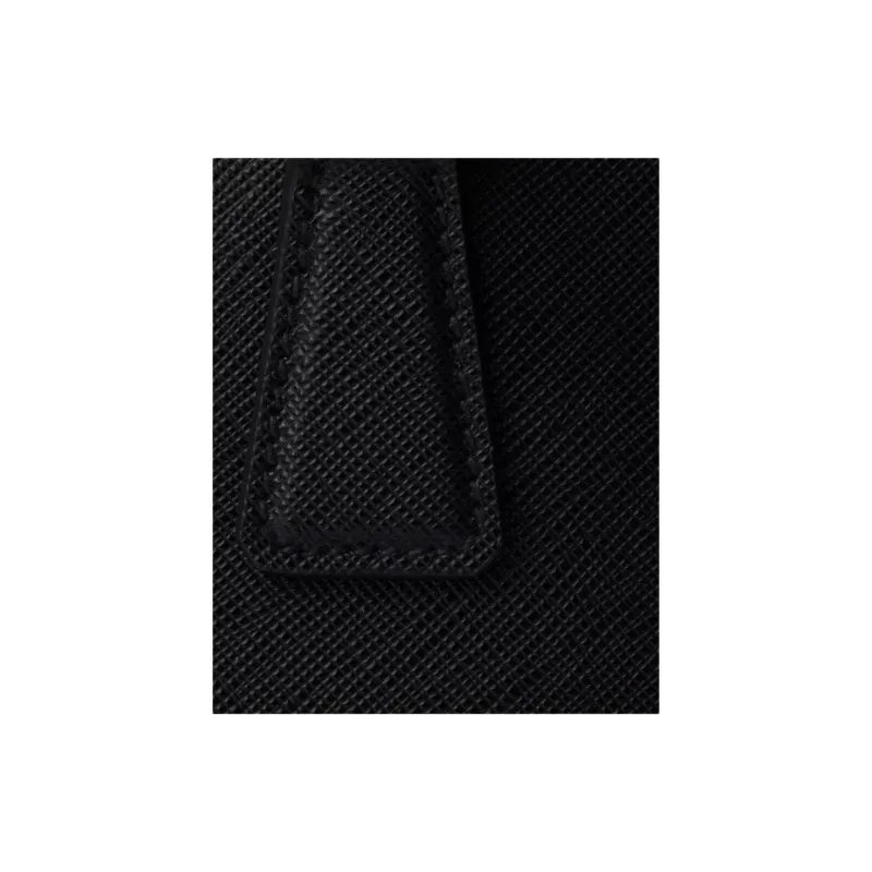PRADA Saffiano Calfskin One Shoulder Handbag Mini Women's Black-4