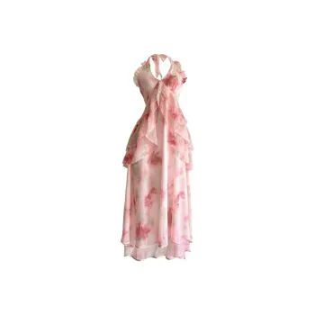 SNZX Slip Dresses Women's Oil Painting Fairy