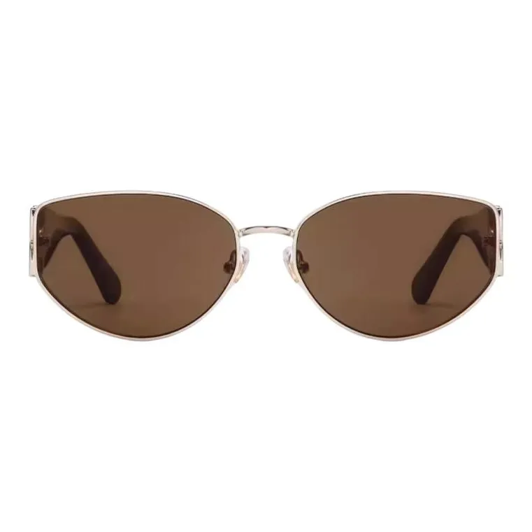 CAPONI Plate And Metal Irregular Shape Sunglasses Unisex Multicolor-3