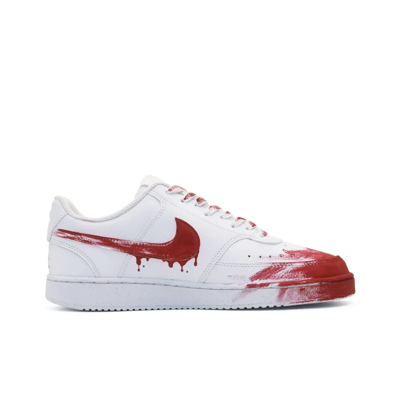 Nike Court Vision 1 Slip Resistant Low Top Skateboard Shoes Unisex Pure White-1