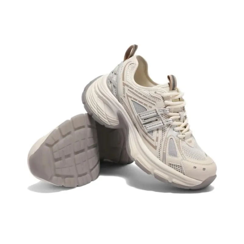 BELLE Low Top Chunky Sneakers Women's Beige-3