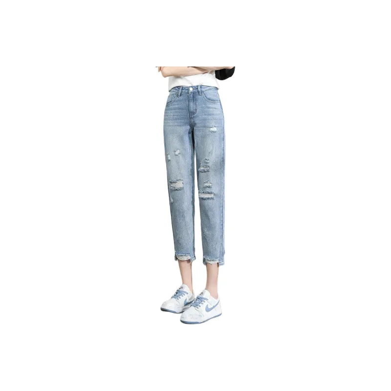 Tonlion Jeans Women's Light Aqua Blue-0