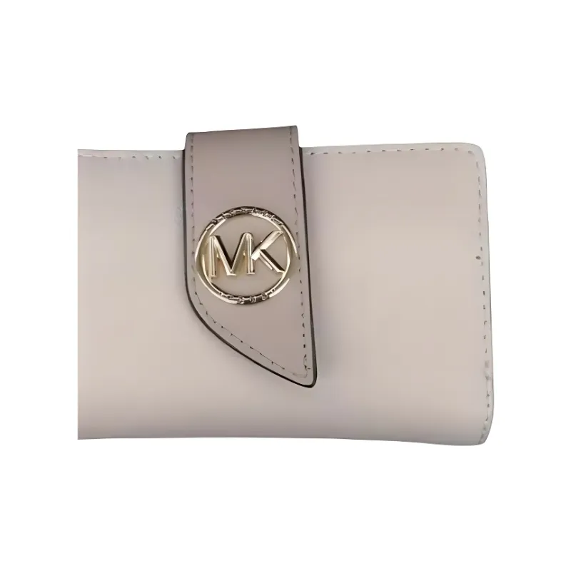 MICHAEL KORS Greenwich Cow Leather Wallet Women's Ecru-4