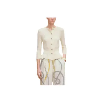 HERMES Sweater Women's Ivory White