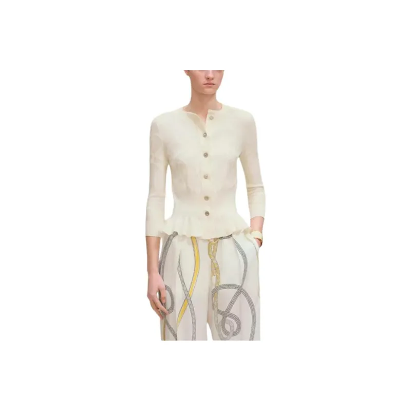 HERMES Sweater Women's Ivory White-0