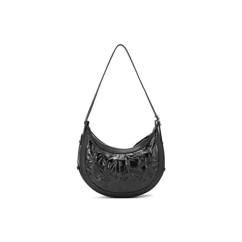 ROBERTA DI CAMERINO Synthetic Leather Crescent Bag Shoulder Bag Women's Black-2