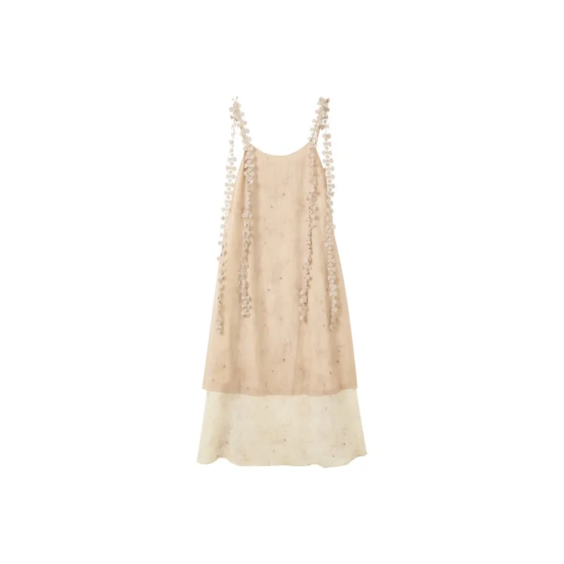 3COLOUR Slip Dresses Women's Coffee Beige-0
