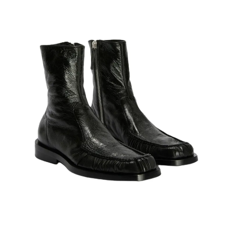 JIL SANDER Ankle Boots Men's Black-2