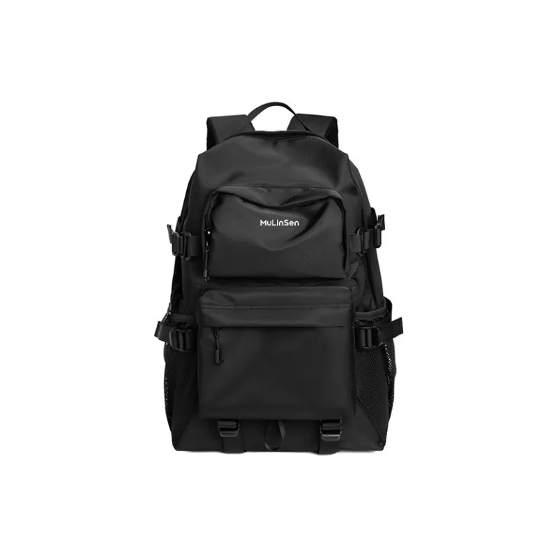 Mulinsen Polyester With Oxford Backpack Unisex Black-0