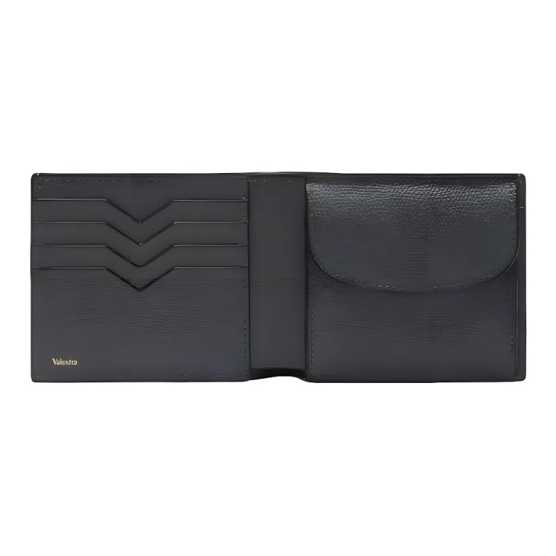 Valextra Cow Leather Wallet Men's Smoke Gray-2