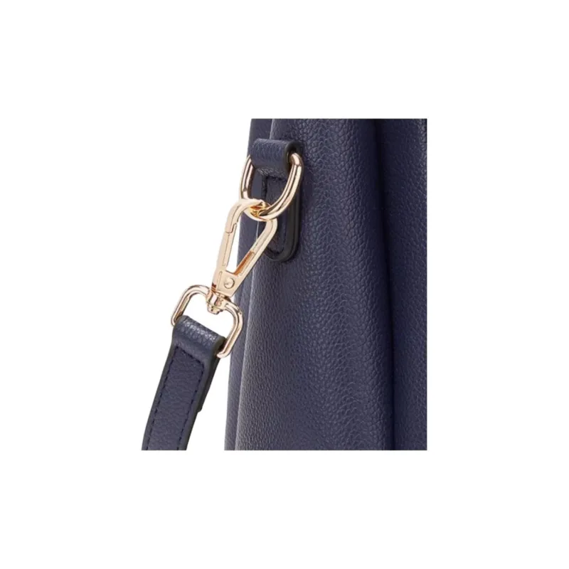 JOSINY Synthetic Leather Shoulder Bag, Crossbody Bag, Handbag Medium Size Women's Black/Navy Blue-11