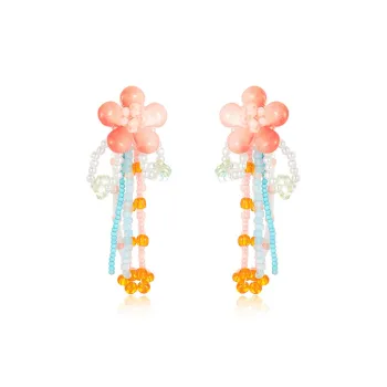DODOGOGO Alloy S925 Sterling Silver Stud, Glass Earrings Women's