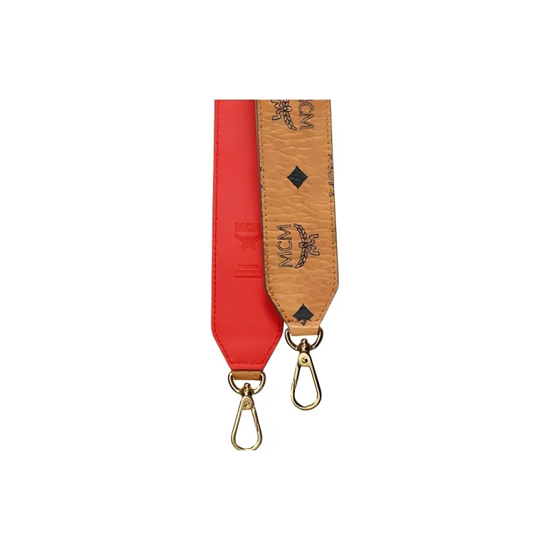 MCM Leather Bag Strap Unisex Red-1
