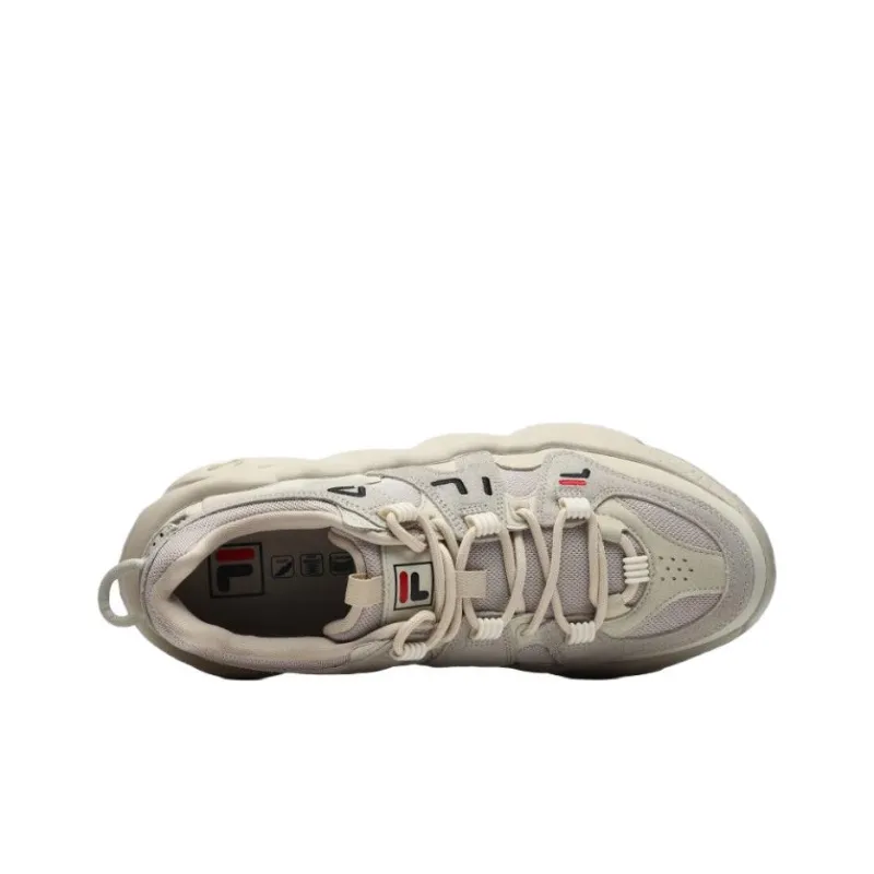 FILA BARRICADE II Anti Slip Wear Resistant Low Top Casual Shoes Men's Beige-3