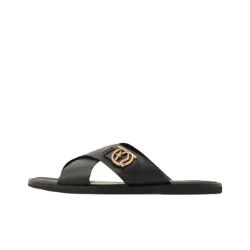 FERRAGAMO Slide Slippers Men's Black
